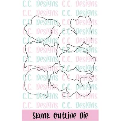C.C. Designs Outline Die - Skunks